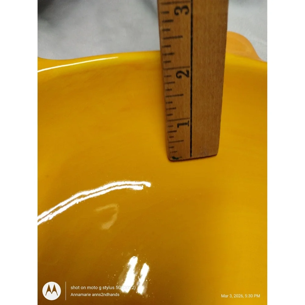 Yellow Crab Shaped Divided Serving Dish Seafood Party‎ Platter Beach Decor 14